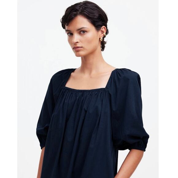 NWT Madewell Square-Neck Puff-Sleeve Mini Dress Size 2 - Picture 2 of 8